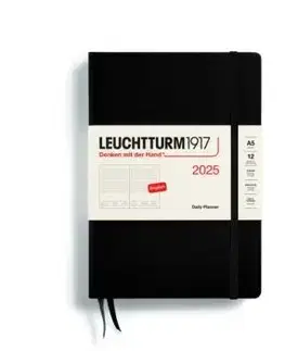 Denný diár LEUCHTTURM1917 2025 Black, Medium (A5) 2025, English
