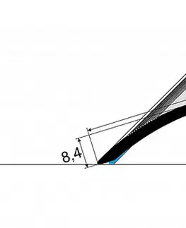 Prechodový profil 61 mm, oblý (samolepiaci) | nivelácia 0 - 18 mm Stříbro E01