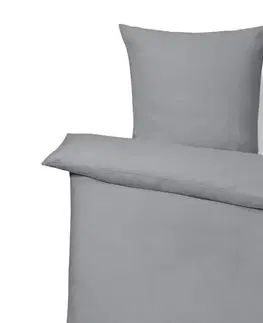 Ľanová posteľná bielizeň, sivá, štandardná veľkosť