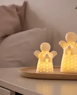 LED keramickí anjeli, 2 ks