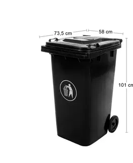 NABBI Mulltonne 240 L popolnica čierna