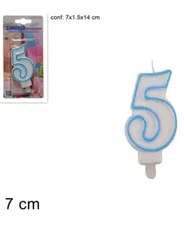 MAKRO - Sviečka tortová 5 modrá