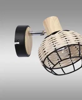 Nástenná lampa Tajga 91-12197 čierna/ bežová KD1