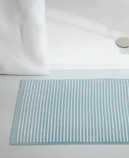 Kvalitná predložka pred sprchovací kút, modrá
