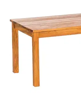 DEOKORK Teakový stôl GIOVANNI 120 - 210 × 75 - 100 cm 120 × 90 cm