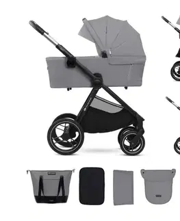KINDERKRAFT - Kombinovaný kočík 2v1 NEA 2 Platinum grey KSNEA002GRY2000