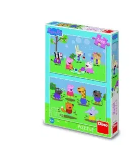 Puzzle Peppa Pig a priatelia 2x48 Dino