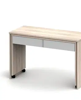 KONDELA Versal New rozkladací pc stolík dub sonoma / biela