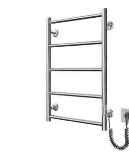 Mario-Radiators Kúpeľňový rebríkový radiátor CLASSIC 65W/230V 66x42 cm nerez/lesklý chróm pravý 2.3.0700.10.P