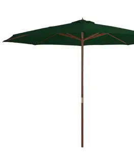 Slnečník Ø 350 cm látka / drevo Dekorhome