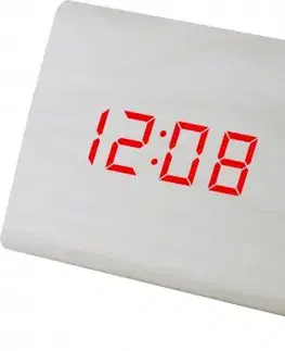 Digitálny LED budík s dátumom a teplomerom EuB8465 RED WH, 15cm