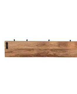 Vešiak Manu s 5 háčikmi 80x15x2,5  indický masív mango