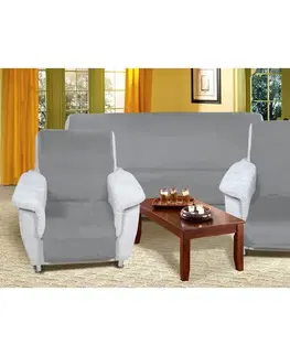 Bellatex Prehozy na sedaciu súpravu Korall micro sivá, 150 x 200 cm, 2 ks 65 x 150 cm