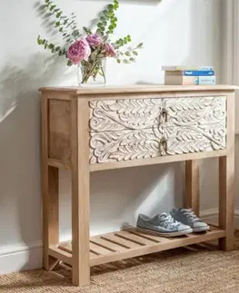 Konzolový stolík Sita 110x76x35 indický masív mango
