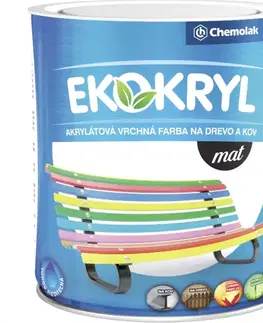 Chemolak Ekokryl Mat 0455 modrý 0,6l