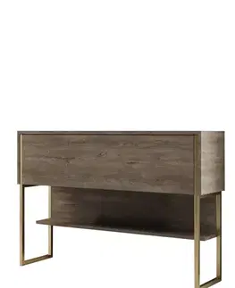 Komoda Luxe - Gold, Walnut