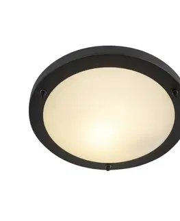 Moderné nástenné svietidlo čierne 31 cm IP44 - Yuma