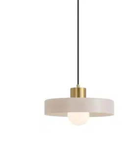 Retro závesná lampa mosadzná s bielou pre 1-fázový koľajnicový systém - Iconic Jina