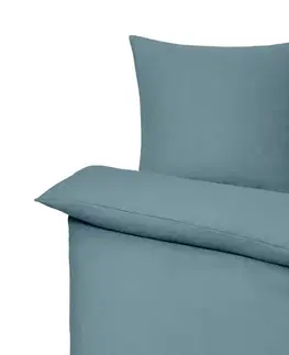 Ľanová posteľná bielizeň, modrá, štandardná veľkosť