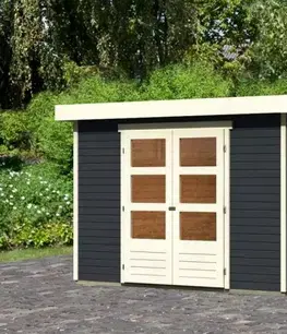 Drevený záhradný domček ASKOLA 6 s prístavkom 240 Lanitplast