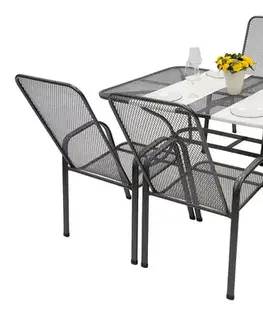 DEOKORK Záhradná kovová zostava SANDRA 1+4 stôl 145x90 cm (CT309)