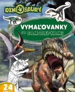 Vymaľovanky so samolepkami - Dinosaury (A4)