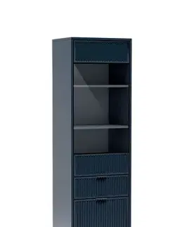 GRACE STYLES vysoká vitrína na nožičkách LS-5, indigo