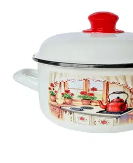 MAKRO - Randlík smalt 14cm 1L s pokrievkou Rustika