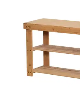 RAMAS otvorený botník, prírodný bambus