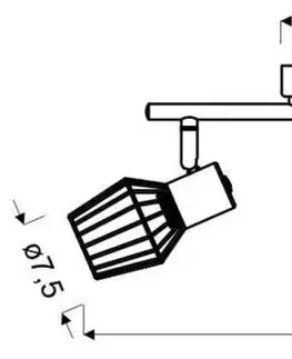 Nástenná lampa 2X40W E14 sivá VIKING