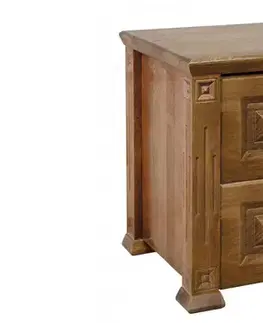 LUXURY drevený nočný stolík, orech