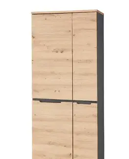BURGON 01 dvojdverová skriňa, dub Artisan / grafit