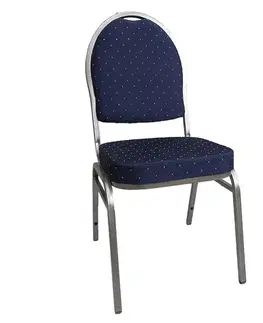 KONDELA Jeff 3 New konferenčná stolička modrá / sivá