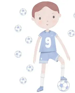 Bayo Samolepka na stenu Futbalista, modrá