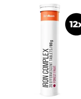 GymBeam Iron Complex šumivý 12 x 20 tab lesné ovocie