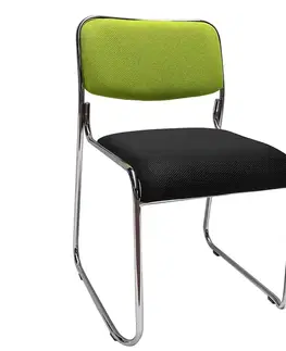 KONDELA Bulut konferenčná stolička zelená / čierna