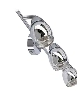Stropná lampa Virginia s chrómovým pásikom, zrkadlové tienidlo e14