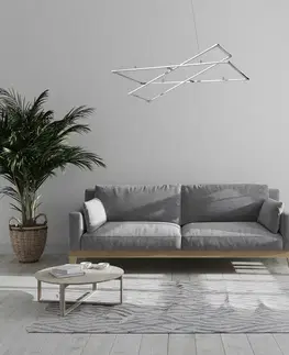 Apeti Kseros LED chrómová závesná stropná lampa 4000K