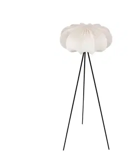 Stojacia lampa CAFEE’ s krémovým tienidlom latte 52 cm – škandinávsky štýl, stojaca lampa E27