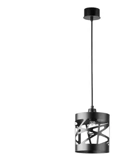  Luster na lanku MODUL FREZ 1xE27/60W/230V pr. 17,5 cm čierna 31208