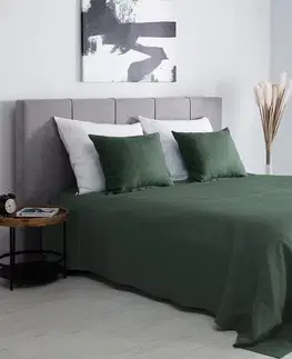 Dekoria Prehoz Linen 260x260cm zelený, 260 x 260 cm