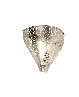 Orientálna nástenná lampa oceľ - Sinbad