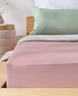 Napínacia posteľná plachta z mikrovlákna, ružová, štandardná veľkosť