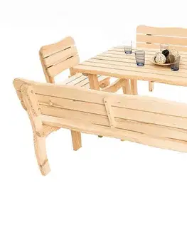 DEOKORK Masívne záhradná zostava z borovice VIKING 1+2+2 (40 mm) - rôzne dĺžky 180 cm