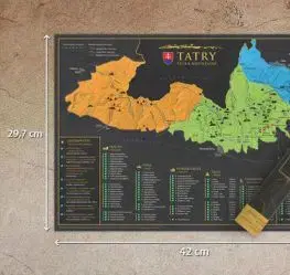 Stieracia mapa Tatier - formát A3