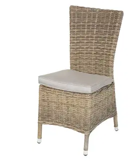 DEOKORK Ratanové kreslo jedálenské BORNEO LUXURY (hnedá)