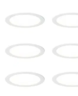 Sada 6 zapustených bodových svetiel biela 14,5 cm vrátane LED nastaviteľných v Kelvinoch s prepínačom Dip - Stephanie