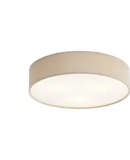 Moderné stropné svietidlo sivohnedé so zamatovým tienidlom 46 cm 3-svetlá - Luz