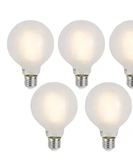 Sada 5 ks Inteligentné stmievateľné LED žiarovky E27 G95 matné 7W 806lm 2700-6500K