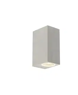 Moderná nástenná lampa hliníková 2-žiarovková IP44 - Baleno